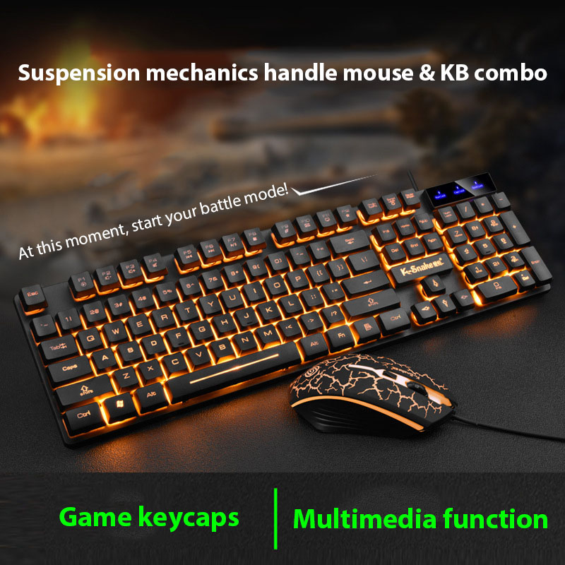 Gaming Keyboard Mouse Combo - Zestaw klawiatury i myszy KM320 Wodoodporna,