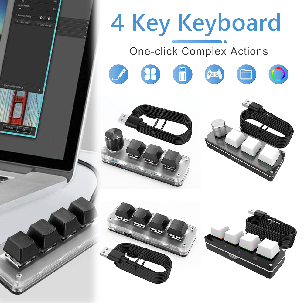 Gaming Keyboard 1 Hand - Przewodowa mechaniczna klawiatura gamingowa RGB USB