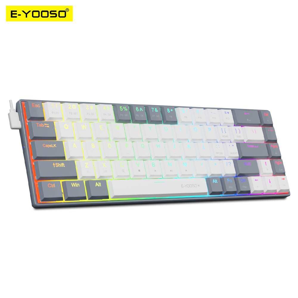 Gaming Keyboard Budget - E-YOOSO A68 RGB Mini Slim USB
