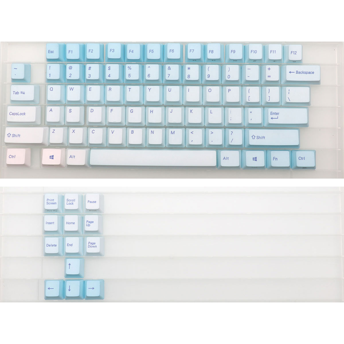 Gaming Keyboard Blue - 87 Klawiszy Frost Blue Keycaps Profil