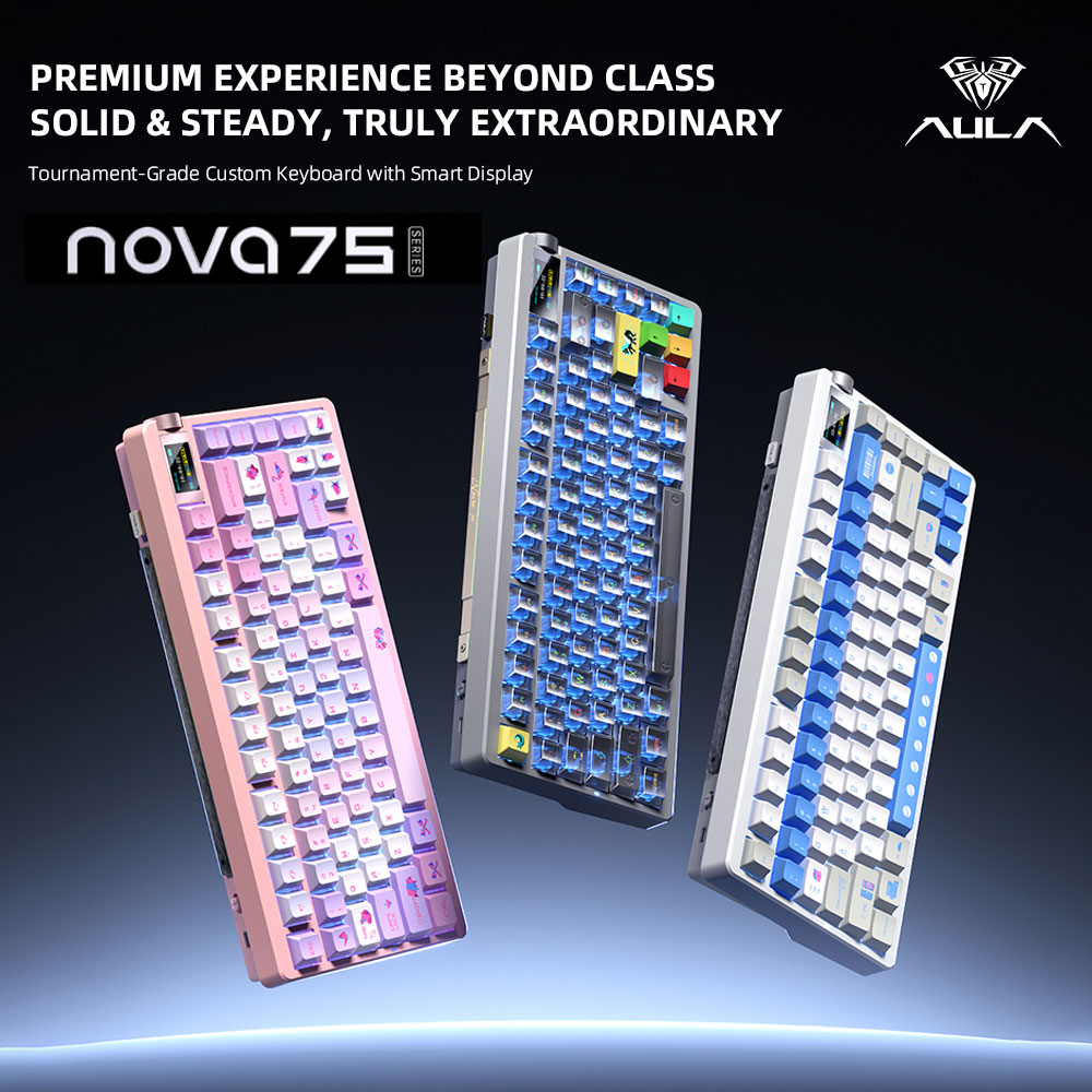 Keyboard Gaming Transparent - Nowa bezprzewodowa klawiatura mechaniczna AULA NOVA75