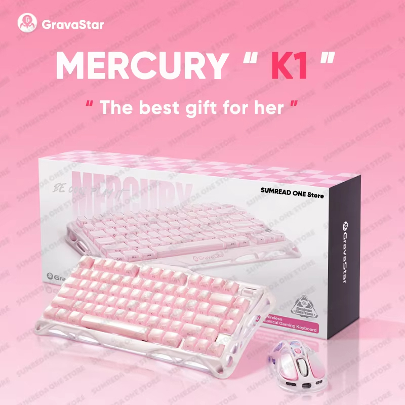 Keyboard Gaming Transparent - Grava Star Mercury K1 Bezprzewodowa klawiatura
