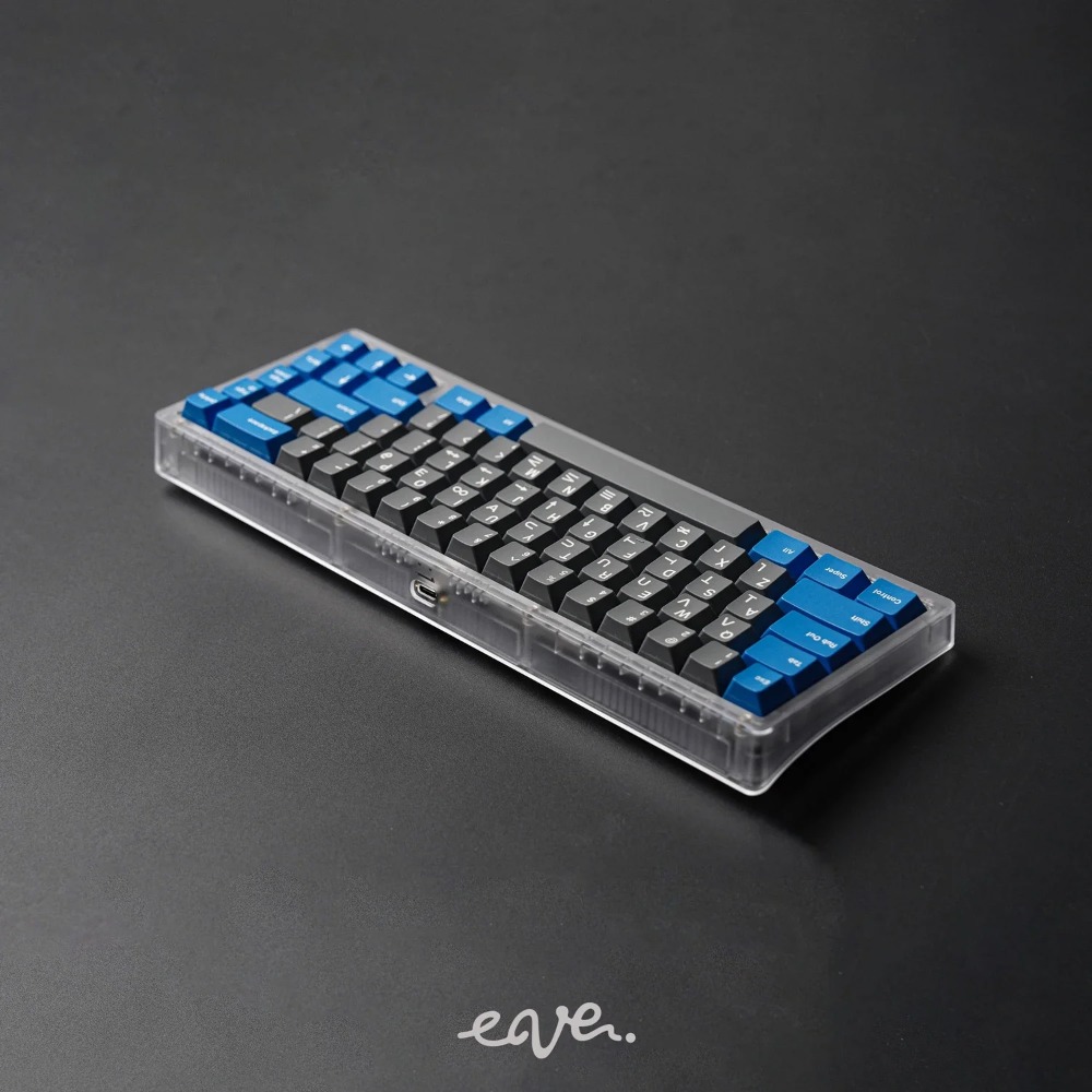 Keyboard Gaming Transparent - Zestaw klawiatury mechanicznej Swagkeys EAVE65 GASKET,