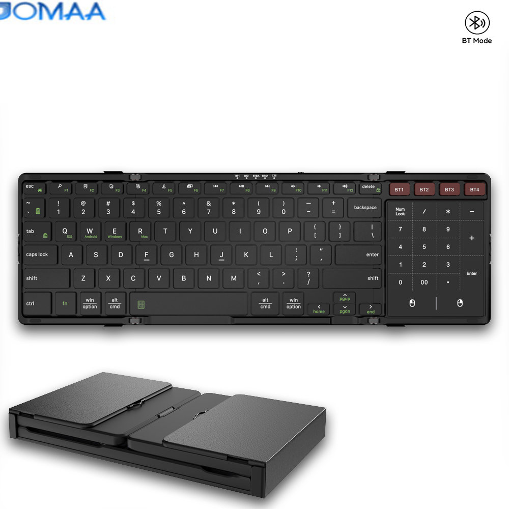 Gaming Keyboard Budget - Składana klawiatura Bluetooth JOMAA z touchpadem