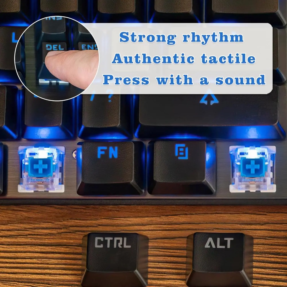1-150 szt. 3-pinowe przełączni – Gaming Keyboard Blue recenzja i cena