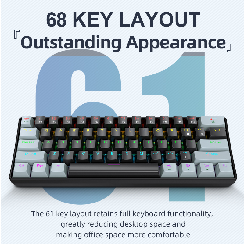 APAYADO K61 Mini Klawiatura Me – Gaming Keyboard Budget recenzja i cena