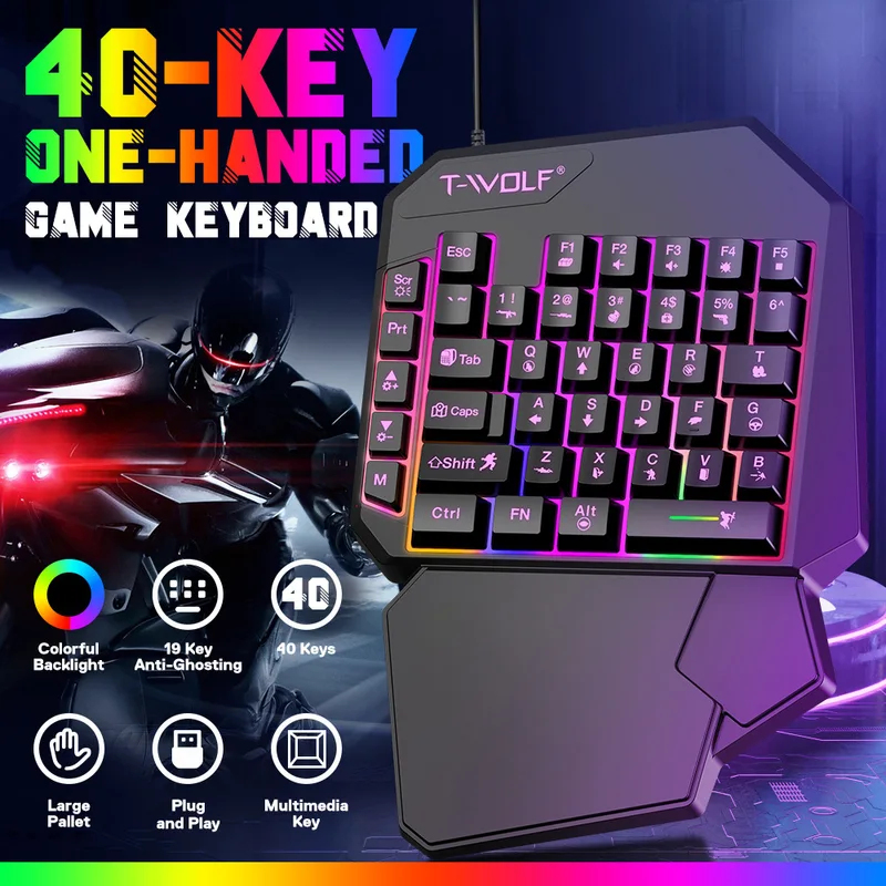 Zestaw 5 w 1, 35 klawiszy, jed – Gaming Keyboard 1 Hand recenzja i cena