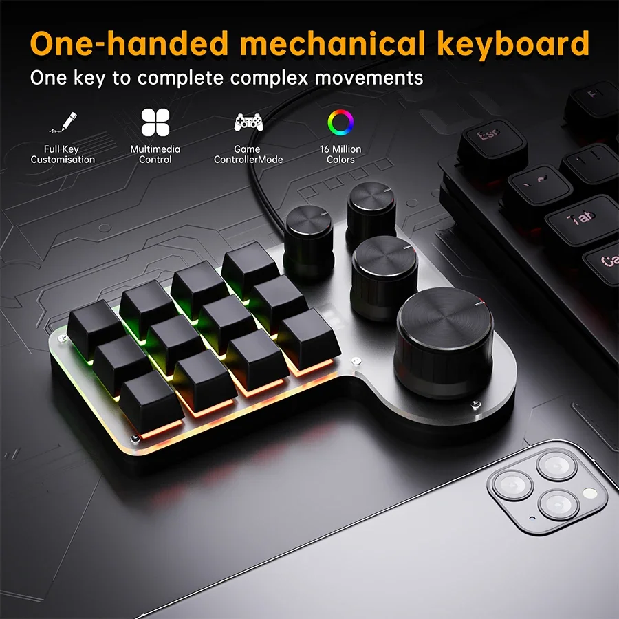 Klawiatura mechaniczna 3 tryby – Gaming Keyboard 1 Hand recenzja i cena