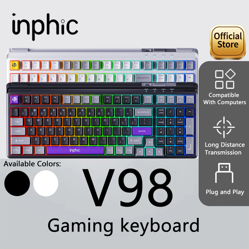INPHIC V98 TYPE-C Przewodowa k – Gaming Keyboard No Noise recenzja i cena