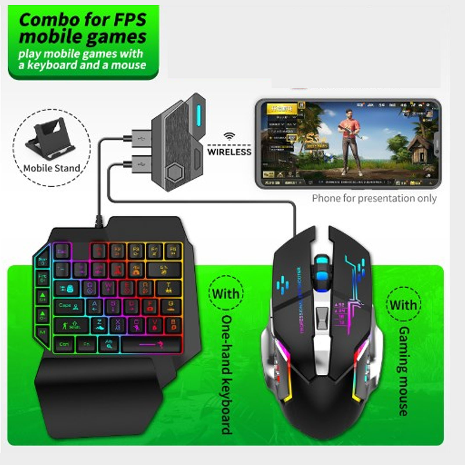 Zestaw konwertera klawiatura-m – Gaming Keyboard Mouse Combo recenzja i cena