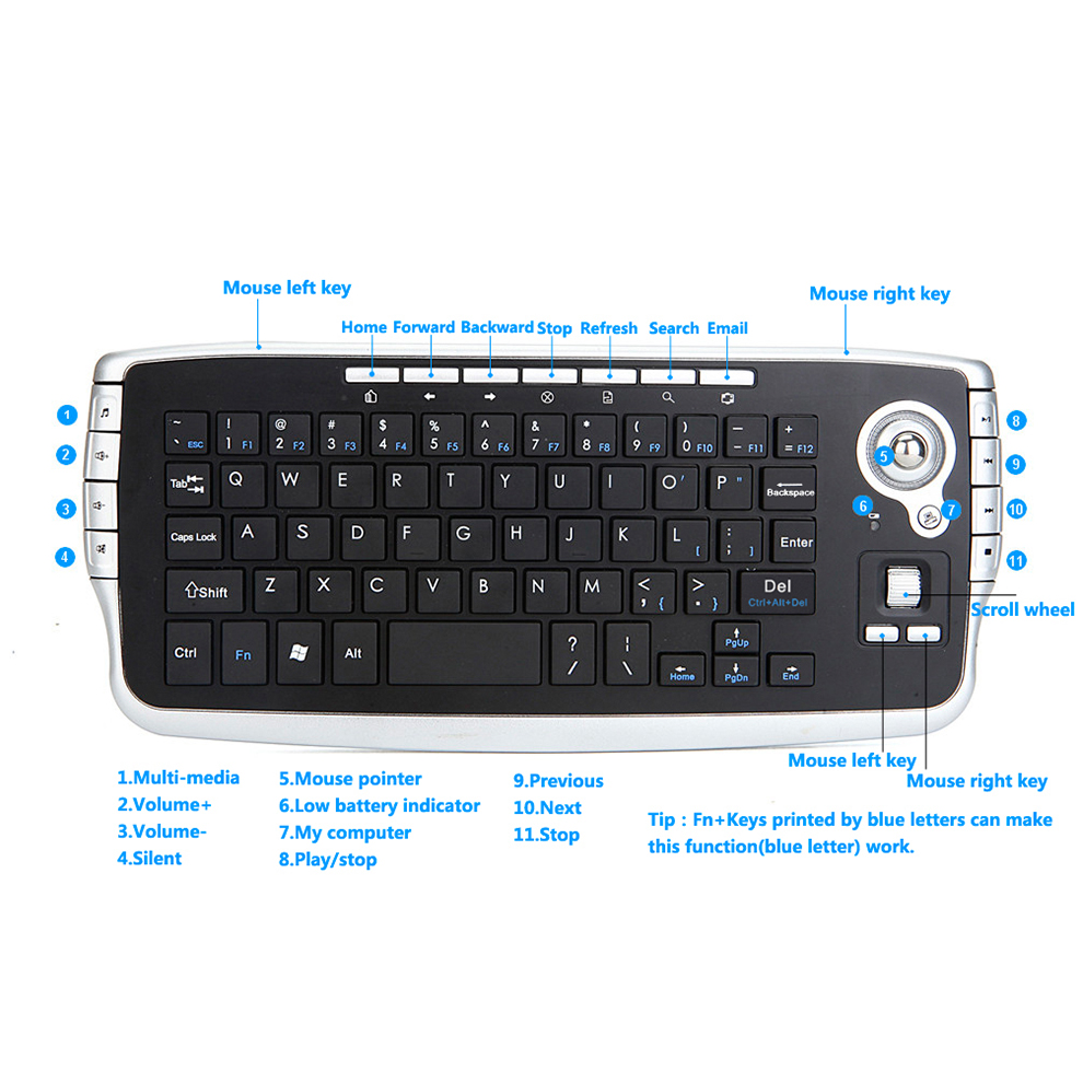 Jomaa Przenośna bezprzewodowa  – Gaming Keyboard Budget recenzja i cena